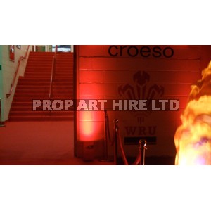 Red Carpet and silk flames